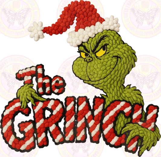 TheGrinch Fuzzy Faux Crochet Christmas - Savvy Crafters Vinyl & Gifts