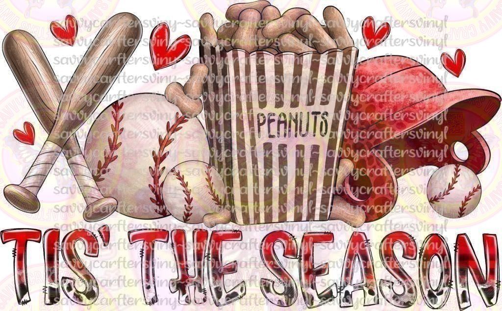 Tis the season baseball - Savvy Crafters Vinyl & Gifts