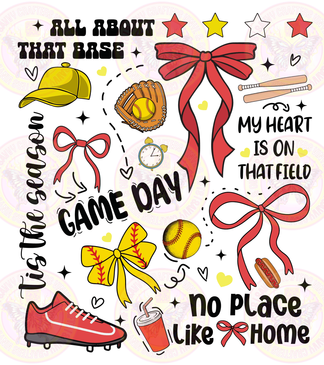 Trendy Softball Graffitti Coquette DTF Transfer Ready to Press - Savvy Crafters Vinyl & Gifts