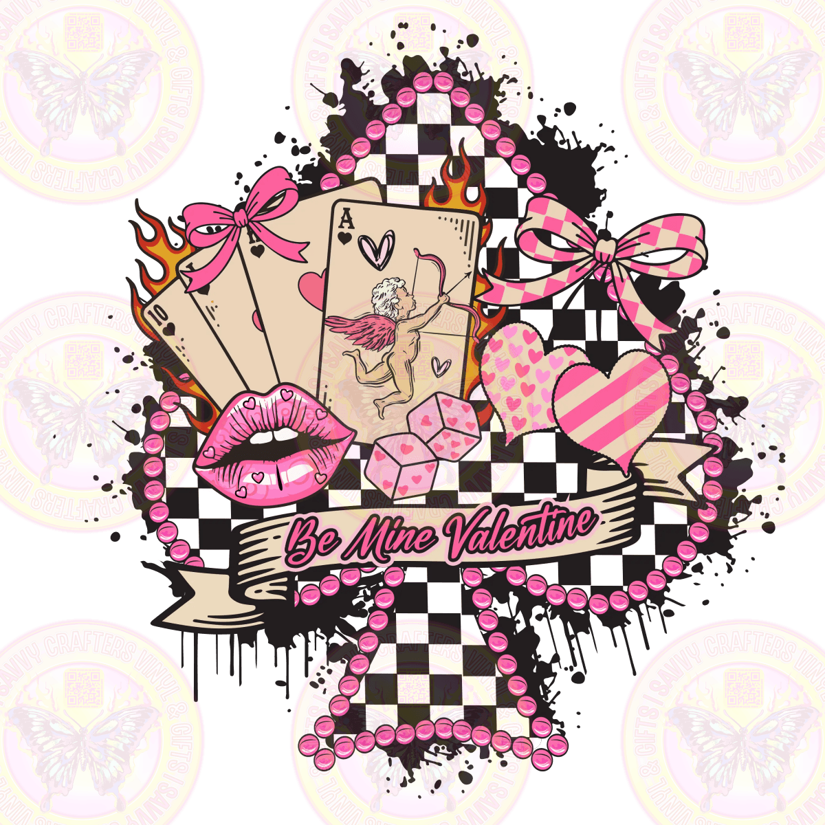 Valentine in Spades Be Mine - Savvy Crafters Vinyl & Gifts