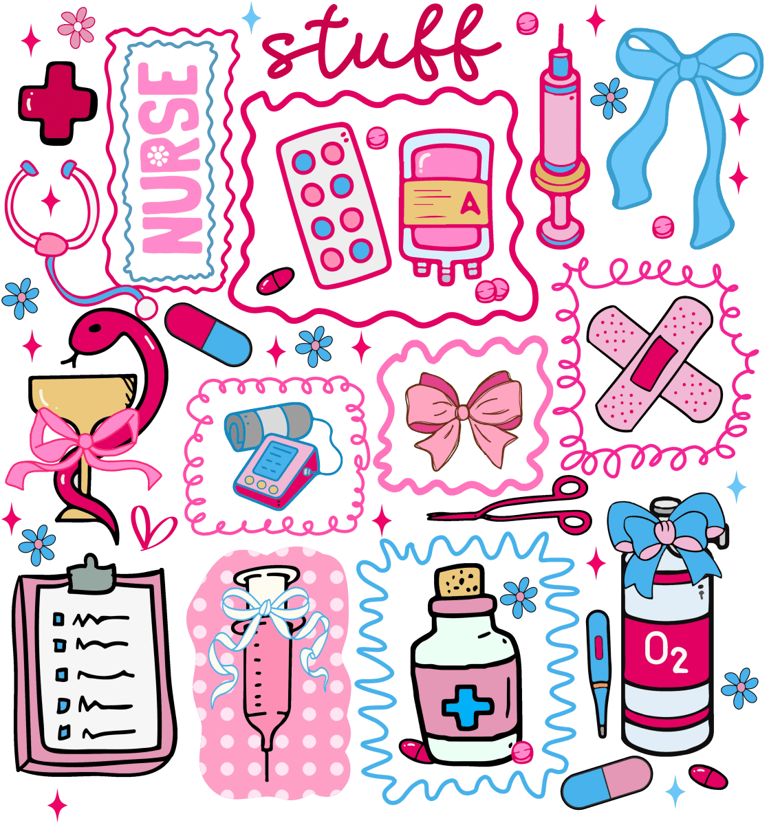 Valentines Nurse Stuff Collage - Savvy Crafters Vinyl & Gifts