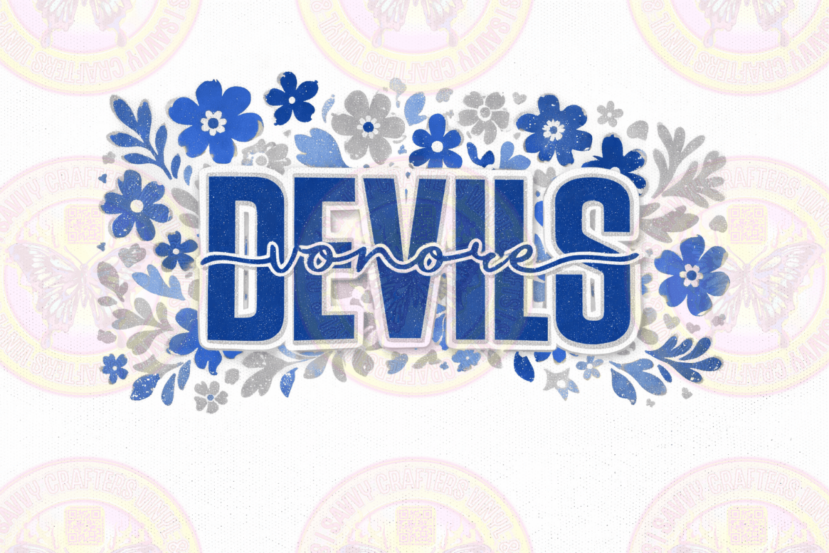 Vonore Blue Devils Floral - Savvy Crafters Vinyl & Gifts