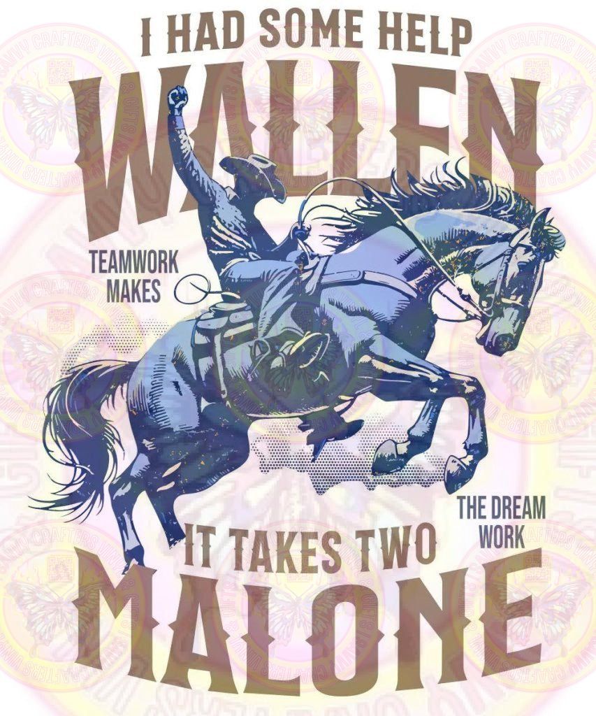 Wallen Malone Blue DTF or Sublimation Transfer - Savvy Crafters Vinyl & Gifts