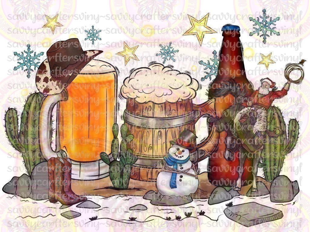 Western Christmas Beer - Savvy Crafters Vinyl & Gifts