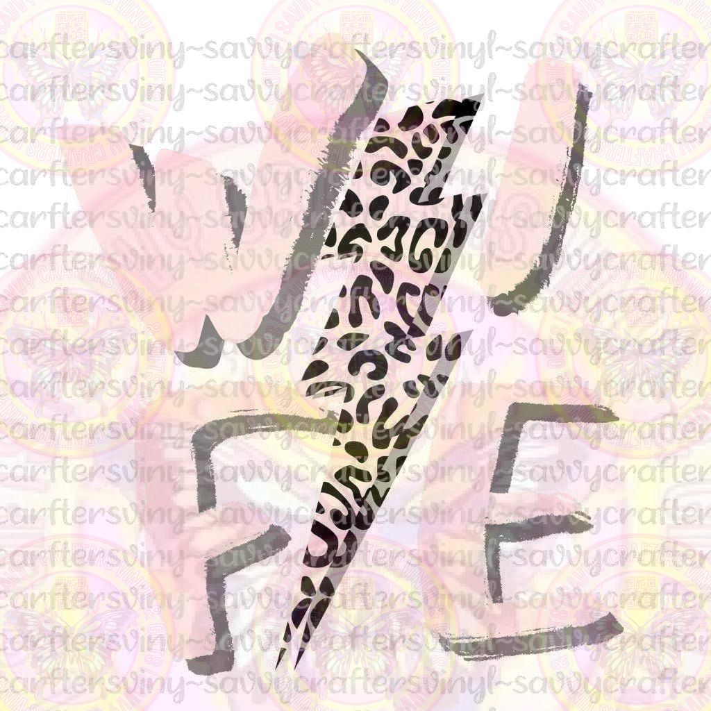Wife Cheetah Lightning Bolt - Savvy Crafters Vinyl & Gifts