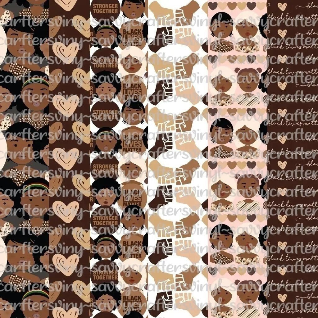 African/Black Lives Matter Collection 4 (6 Colors) - Savvy Crafters Vinyl & Gifts