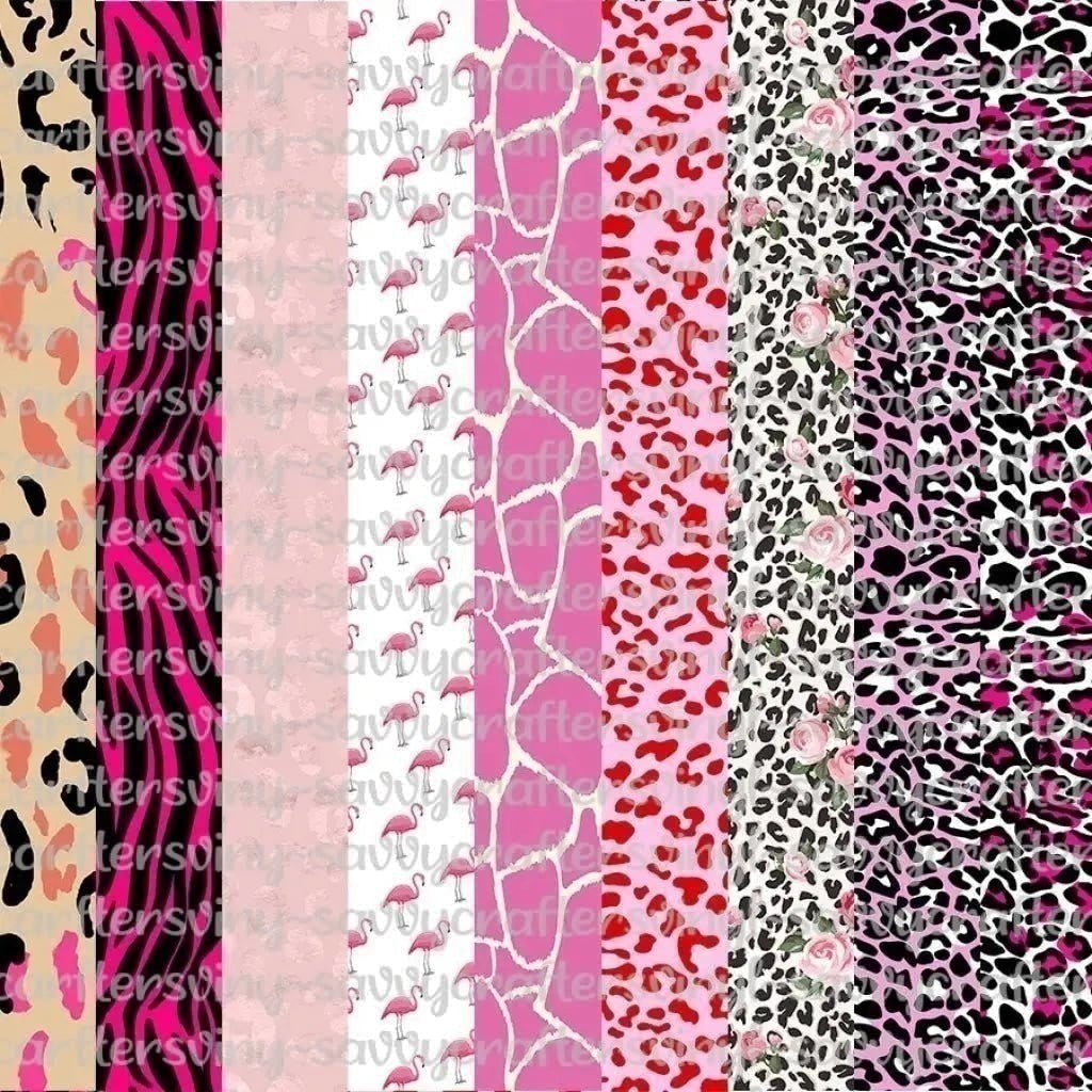 Animal Print Pink Collection 1 (9 Colors) - Savvy Crafters Vinyl & Gifts