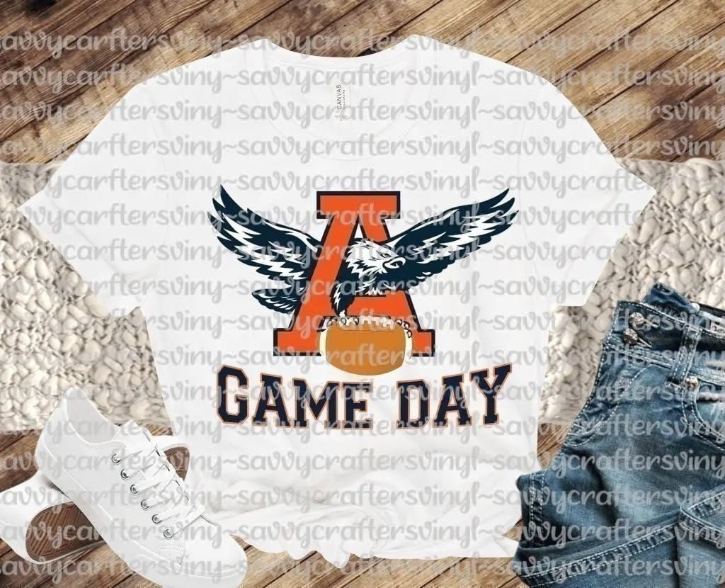 Auburn Game Day Eagle Football - Savvy Crafters Vinyl & Gifts