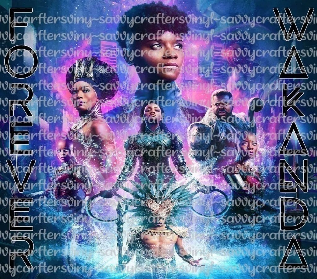 Black Panther 20oz Tumbler Wrap - Savvy Crafters Vinyl & Gifts