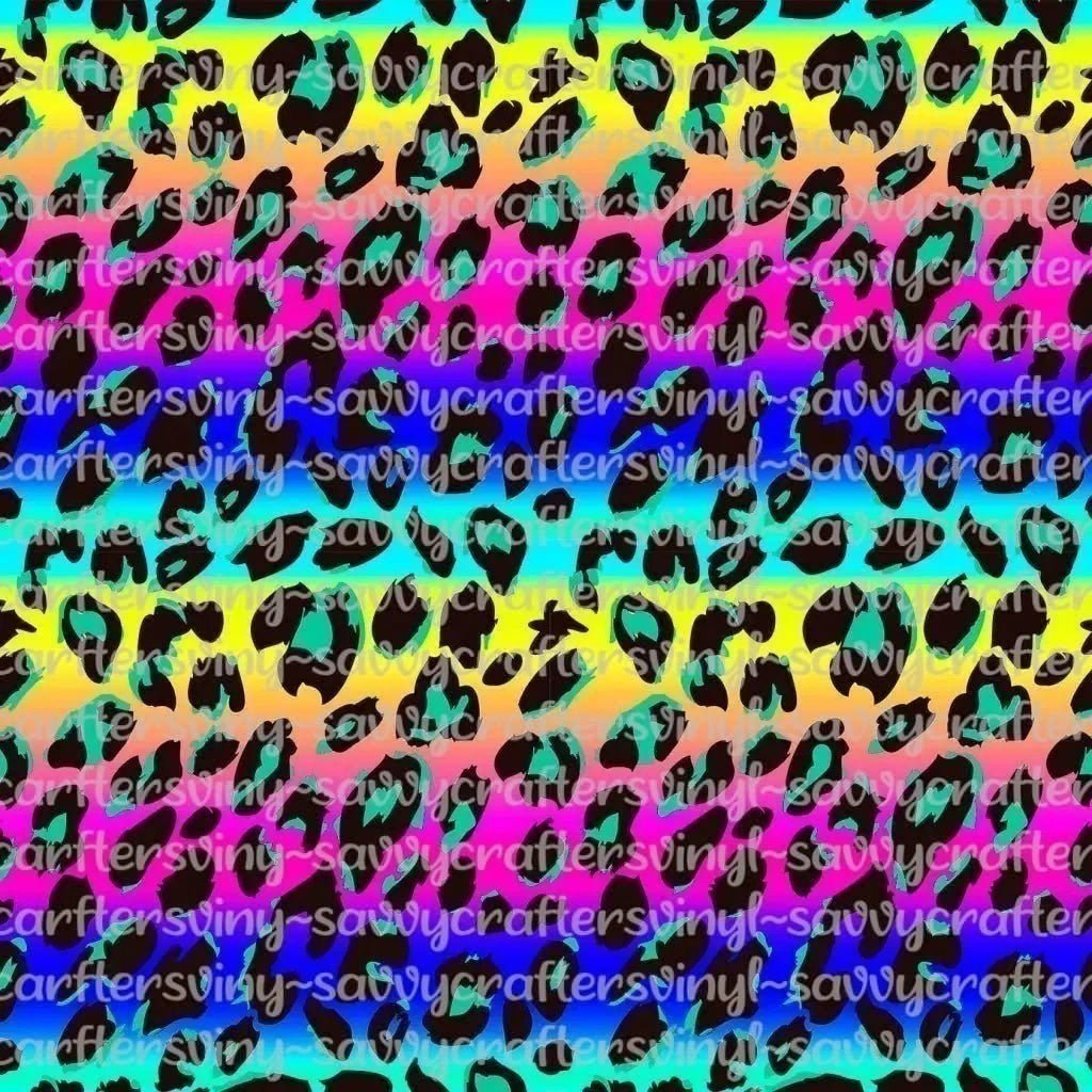 Cheetah/Leopard Rainbow Collection 1 (8 Colors) - Savvy Crafters Vinyl & Gifts
