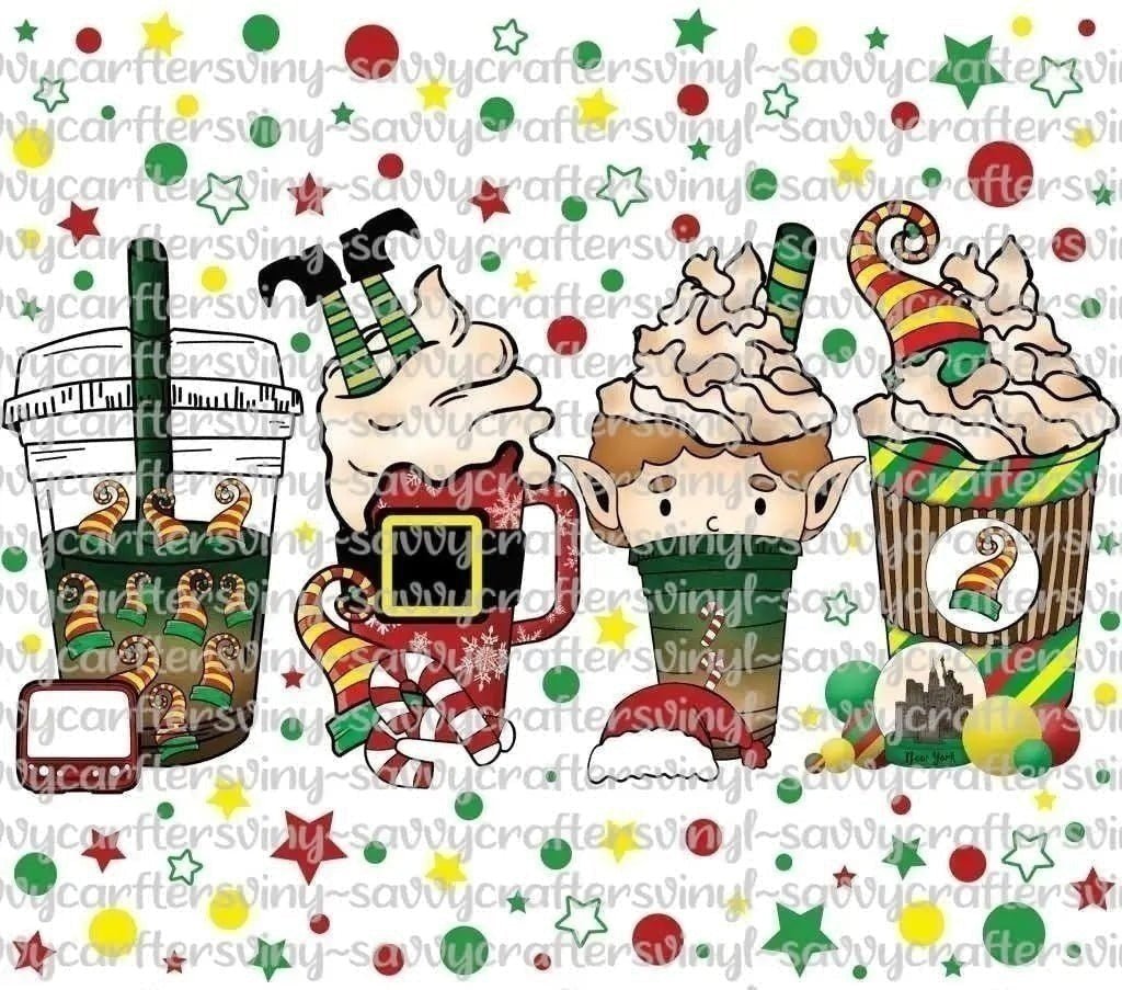 Elf Drink 20oz Tumbler Wrap - Savvy Crafters Vinyl & Gifts