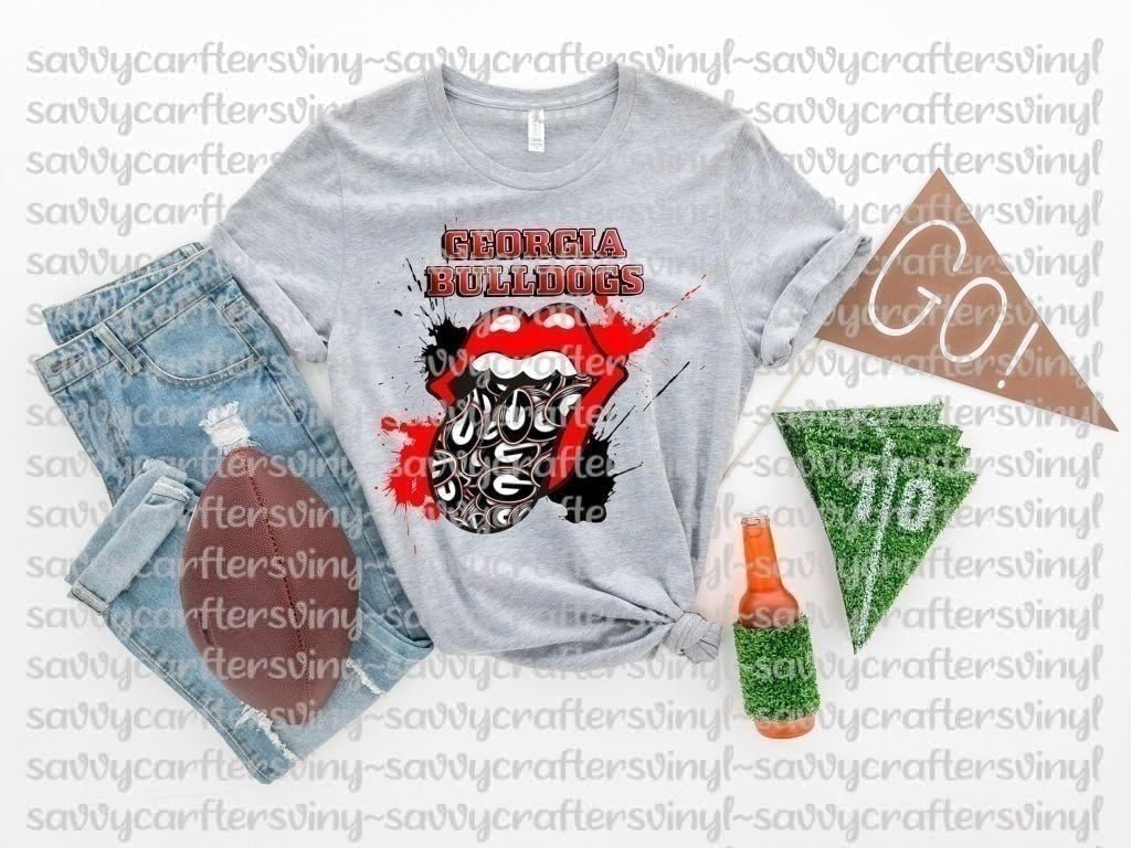 Georgia Bulldogs Tongue Splash - Savvy Crafters Vinyl & Gifts