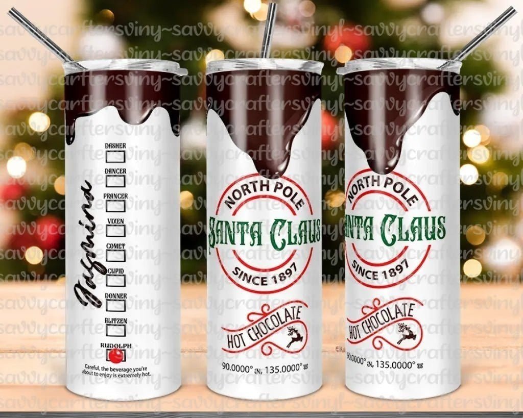 Hot Chocolate Drip Straight Wrap 20oz - Savvy Crafters Vinyl & Gifts