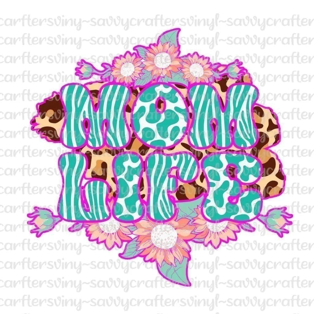 Mom Life Cheetah Decal - Savvy Crafters Vinyl & Gifts