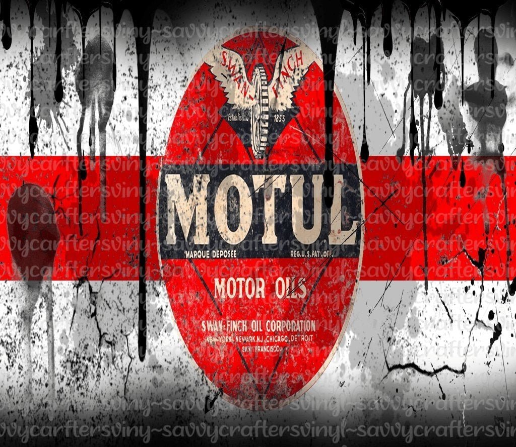 Motor Oil 7 Tumbler wrap 20oz - Savvy Crafters Vinyl & Gifts