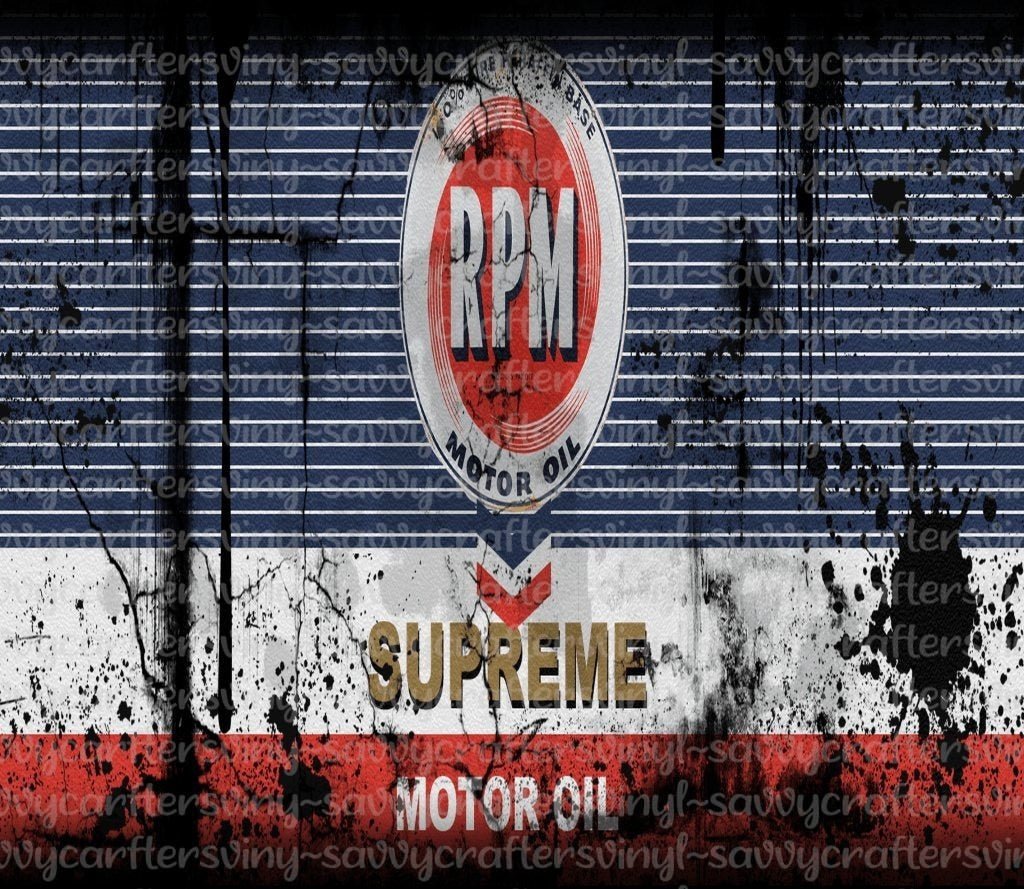 Motor Oil 8 Tumbler wrap 20oz - Savvy Crafters Vinyl & Gifts