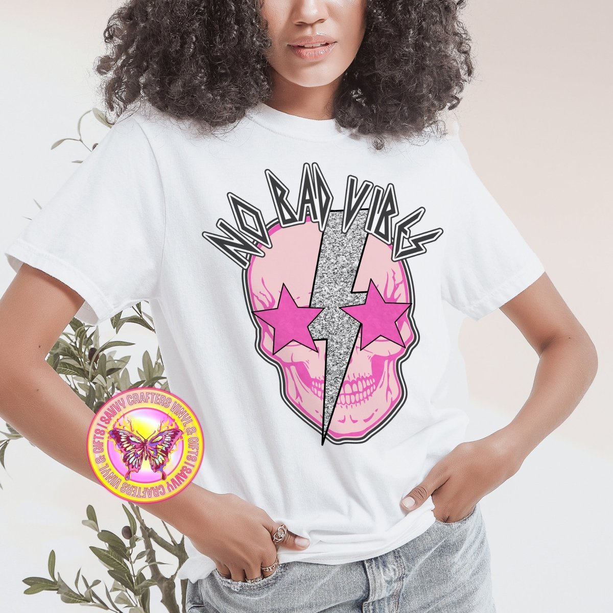 No Bad Vibes - Comfort Color Tee - Savvy Crafters Vinyl & Gifts