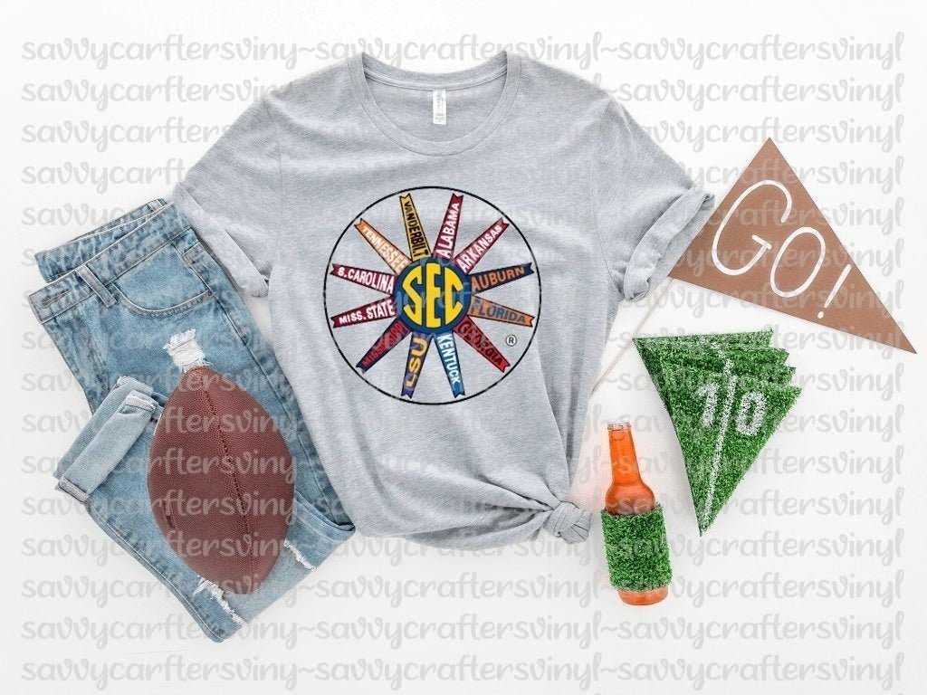 SEC Pinwheel T-shirt - Savvy Crafters Vinyl & Gifts