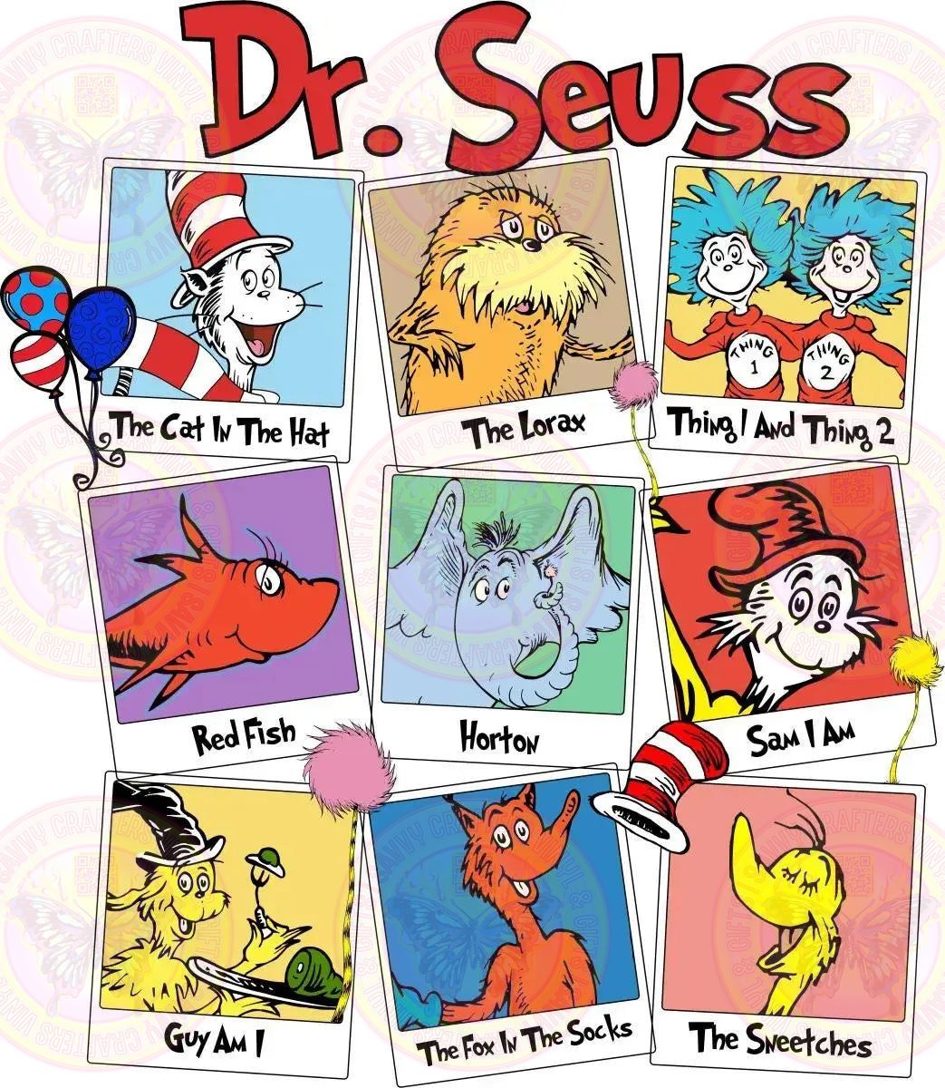 Seuss Characters Snapshot Blocks - Savvy Crafters Vinyl & Gifts