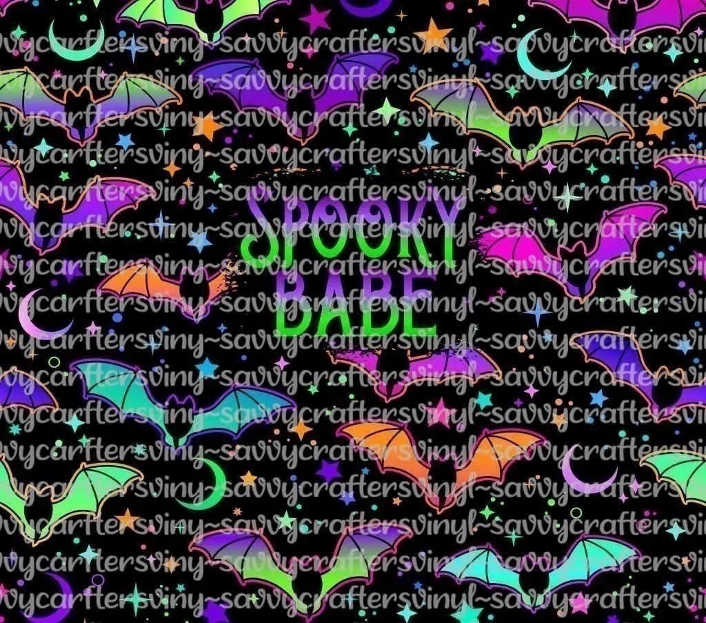 Spooky Babe Tumbler Straight Wrap 20oz - Savvy Crafters Vinyl & Gifts