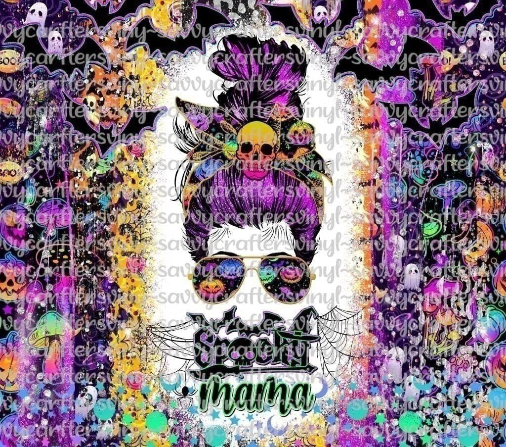 Spooky Mama Tumbler Wrap 20oz - Savvy Crafters Vinyl & Gifts