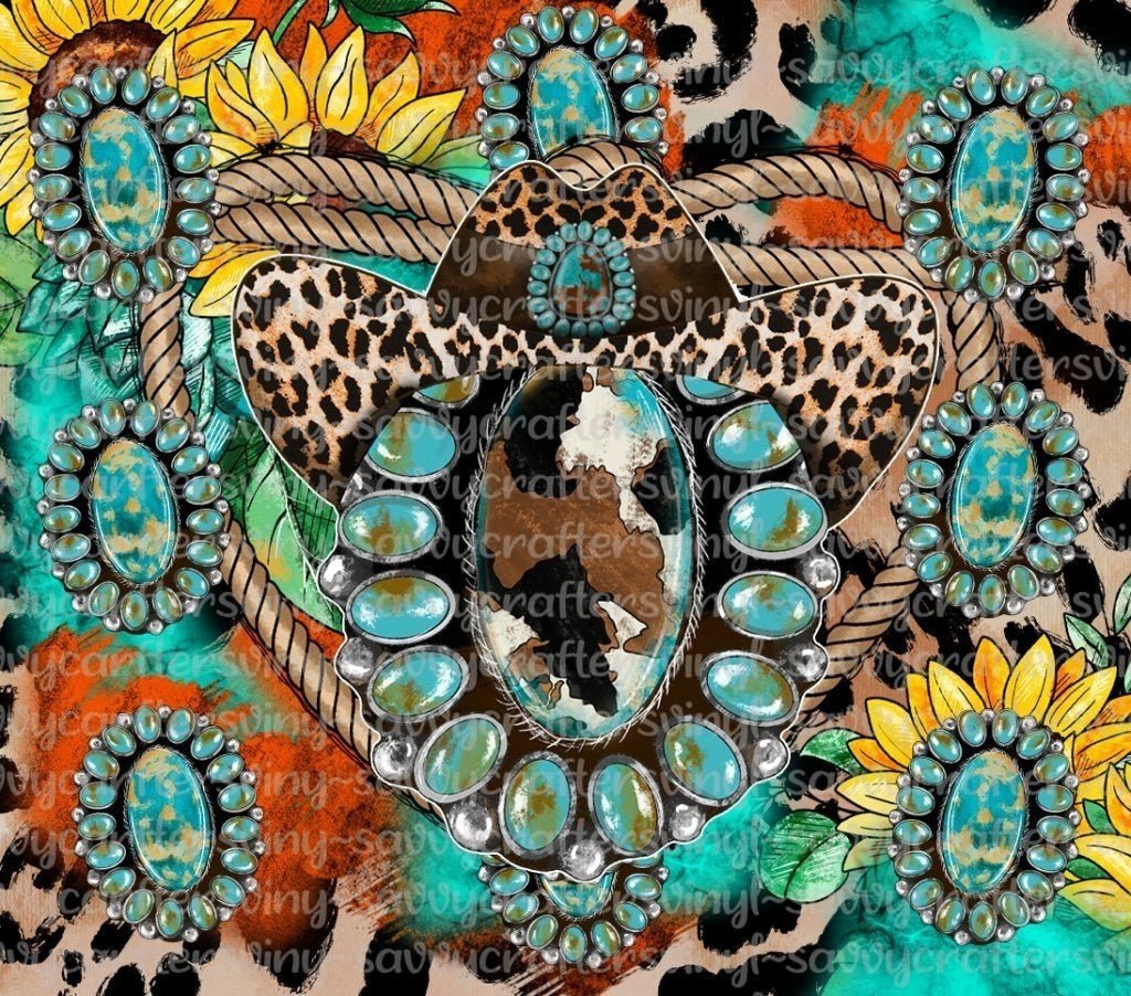 Turquoise Tumbler Wrap - Savvy Crafters Vinyl & Gifts