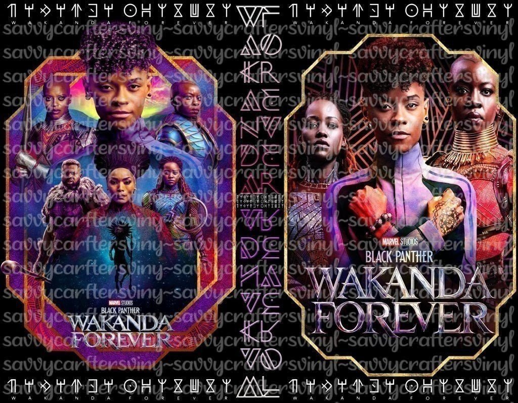 Wakanda Forever 20oz Tumbler Wrap - Savvy Crafters Vinyl & Gifts
