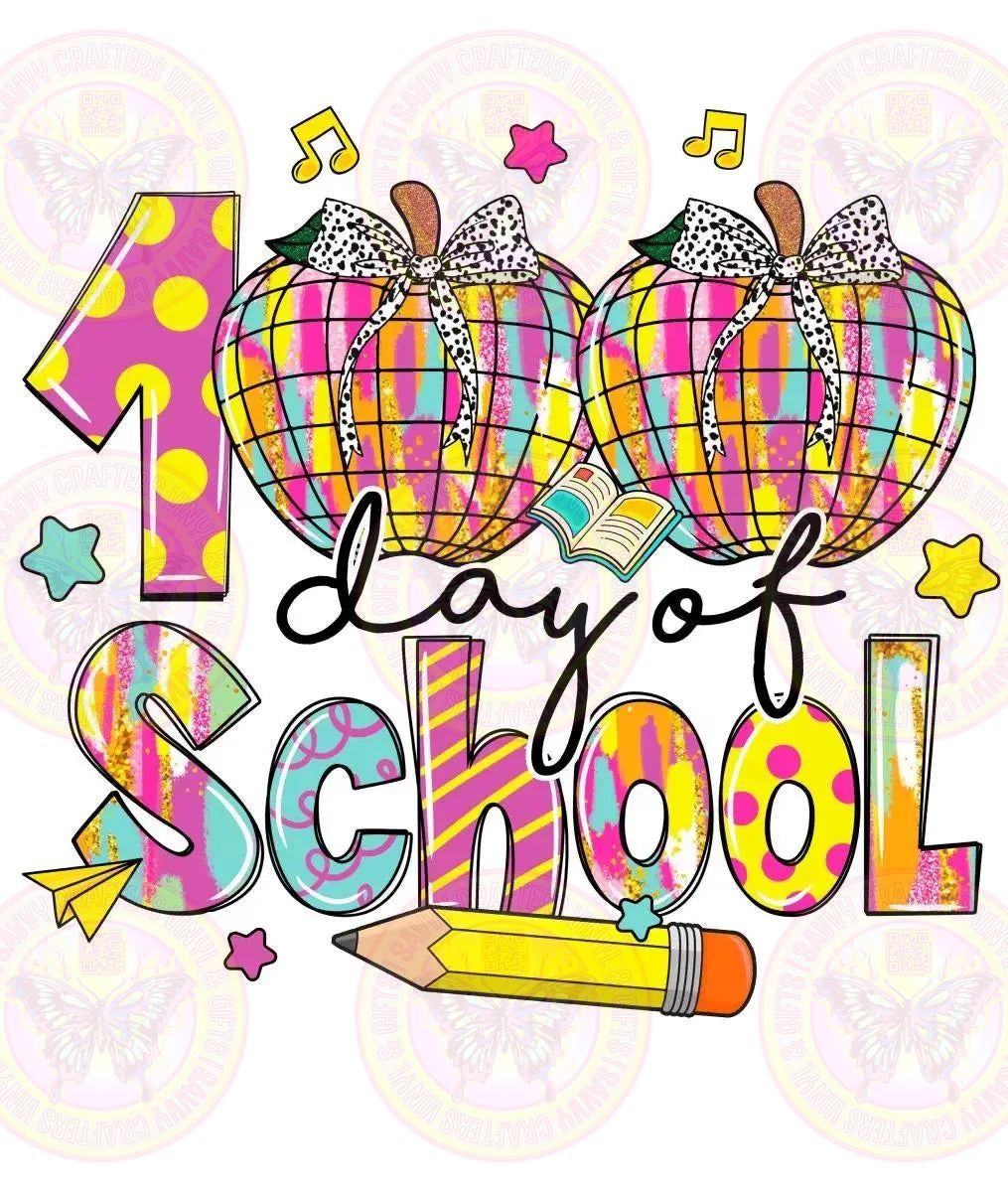 100 days of Schools Brush Stroke - Savvy Crafters Vinyl & Gifts