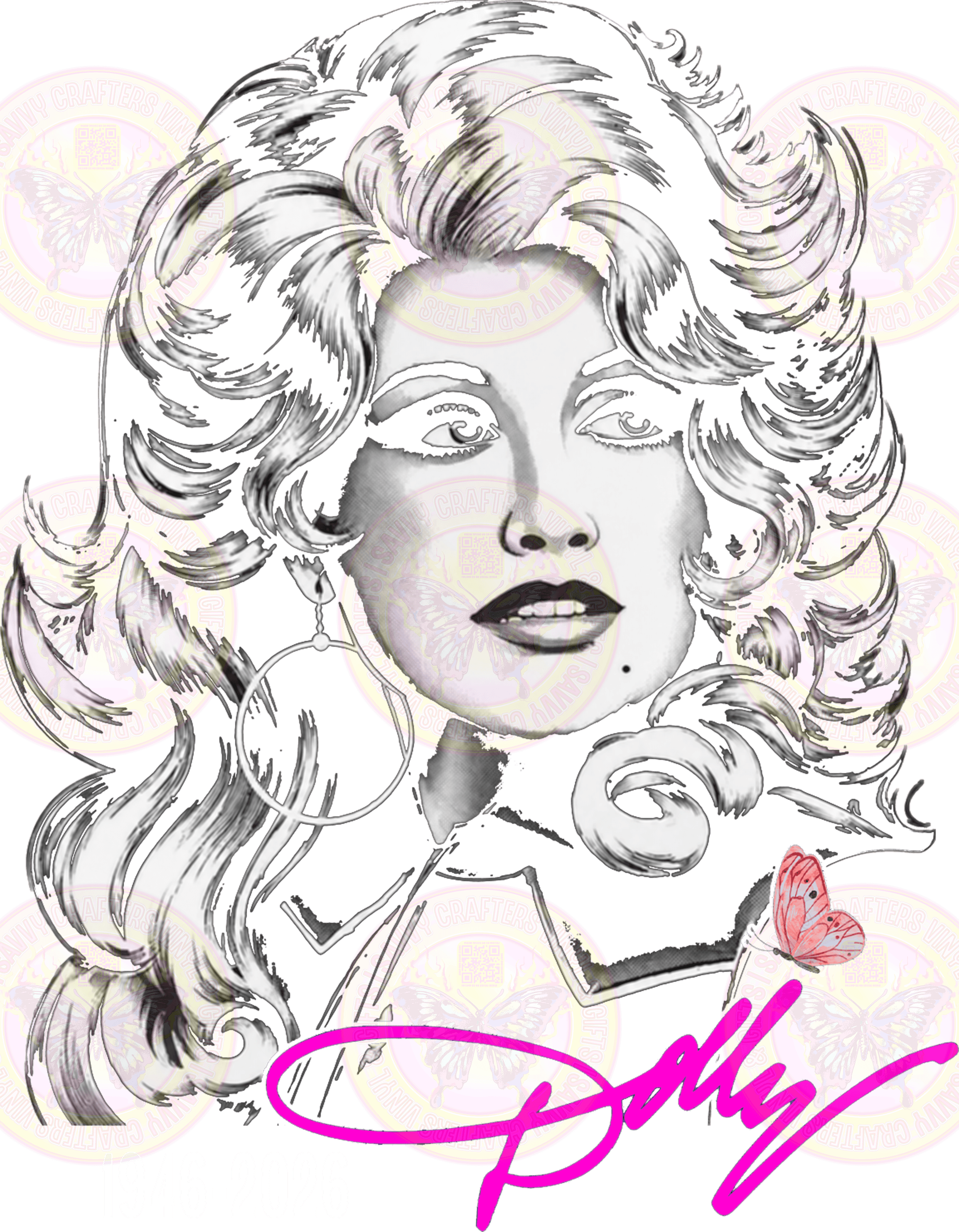 Dolly Memorial 1946-2026 Hot pink