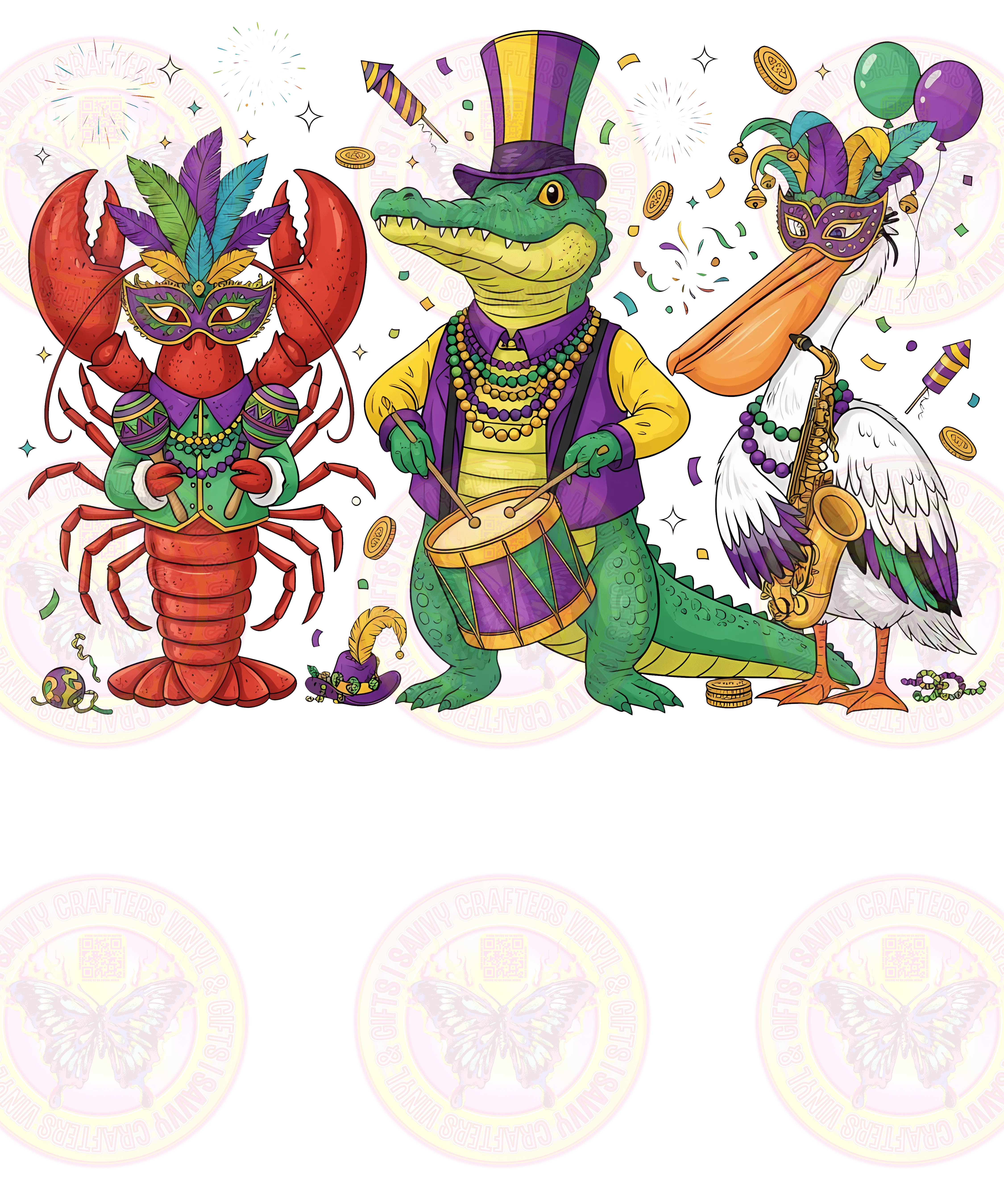 Mardi Gras  Creature Favs Savvy Crafters Vinyl & Gifts