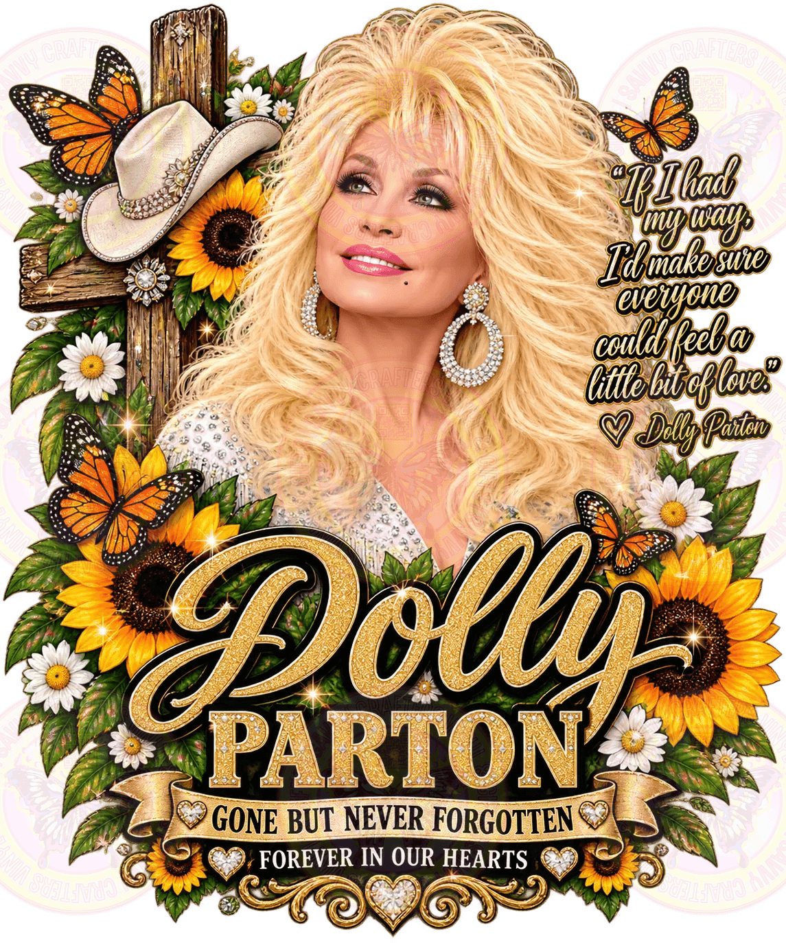 Dolly Sunflower Memorial Savvy Crafters Vinyl & Gifts