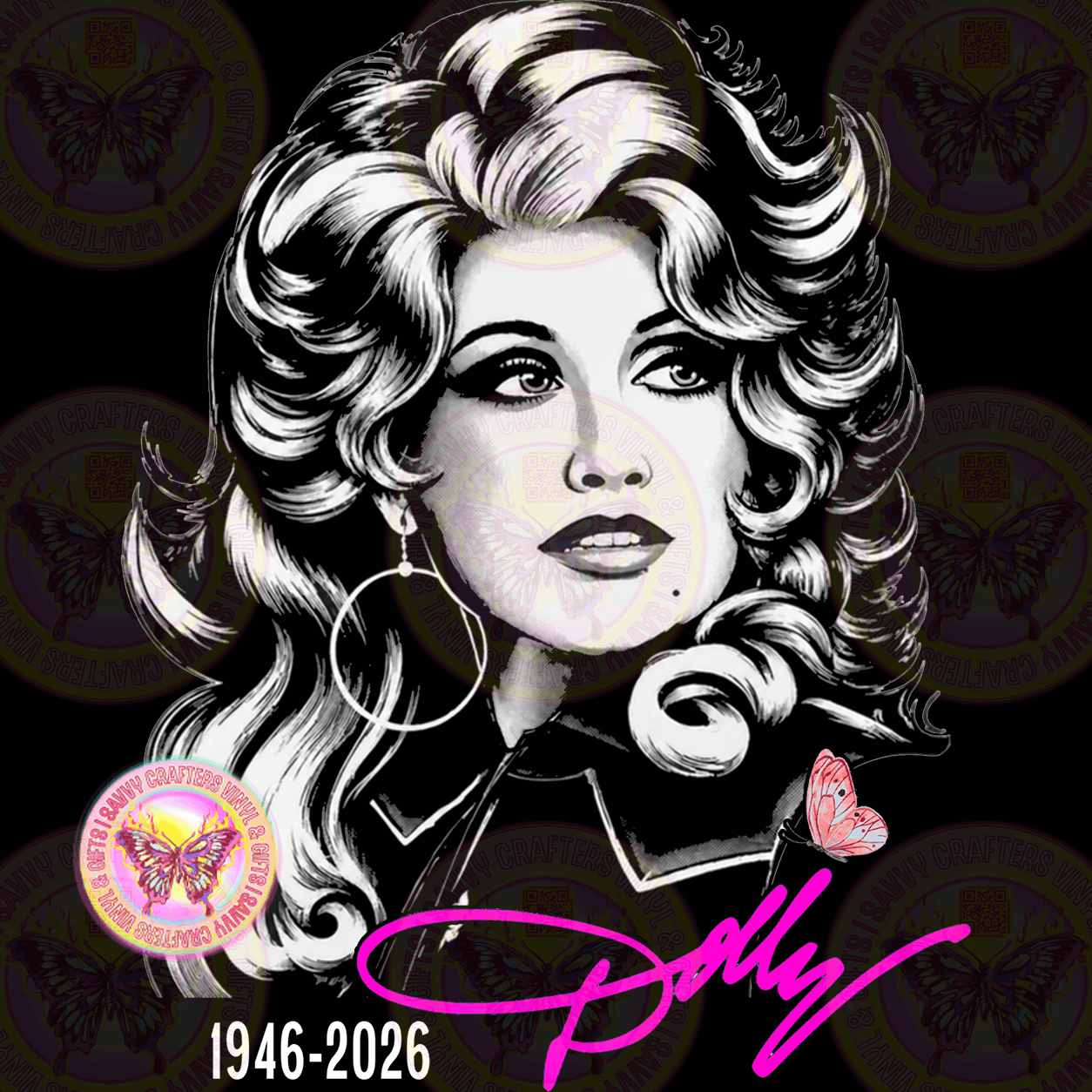 Dolly Memorial 1946-2026 Hot pink