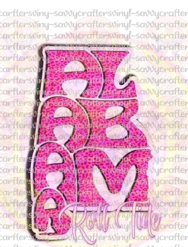 Alabama Roll Tide Pink - Savvy Crafters Vinyl & Gifts