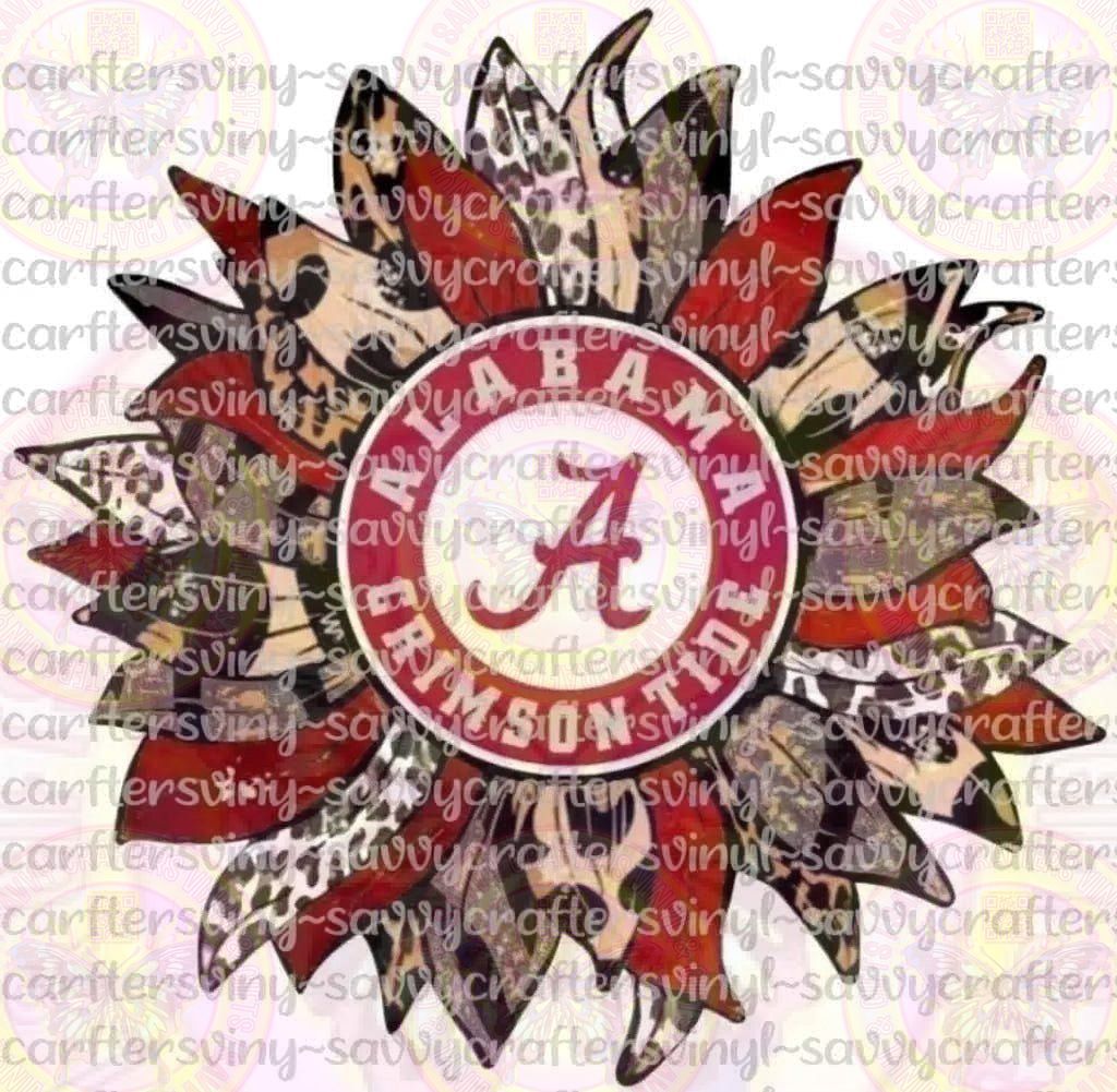Alabama Sunflower Leopard - Savvy Crafters Vinyl & Gifts