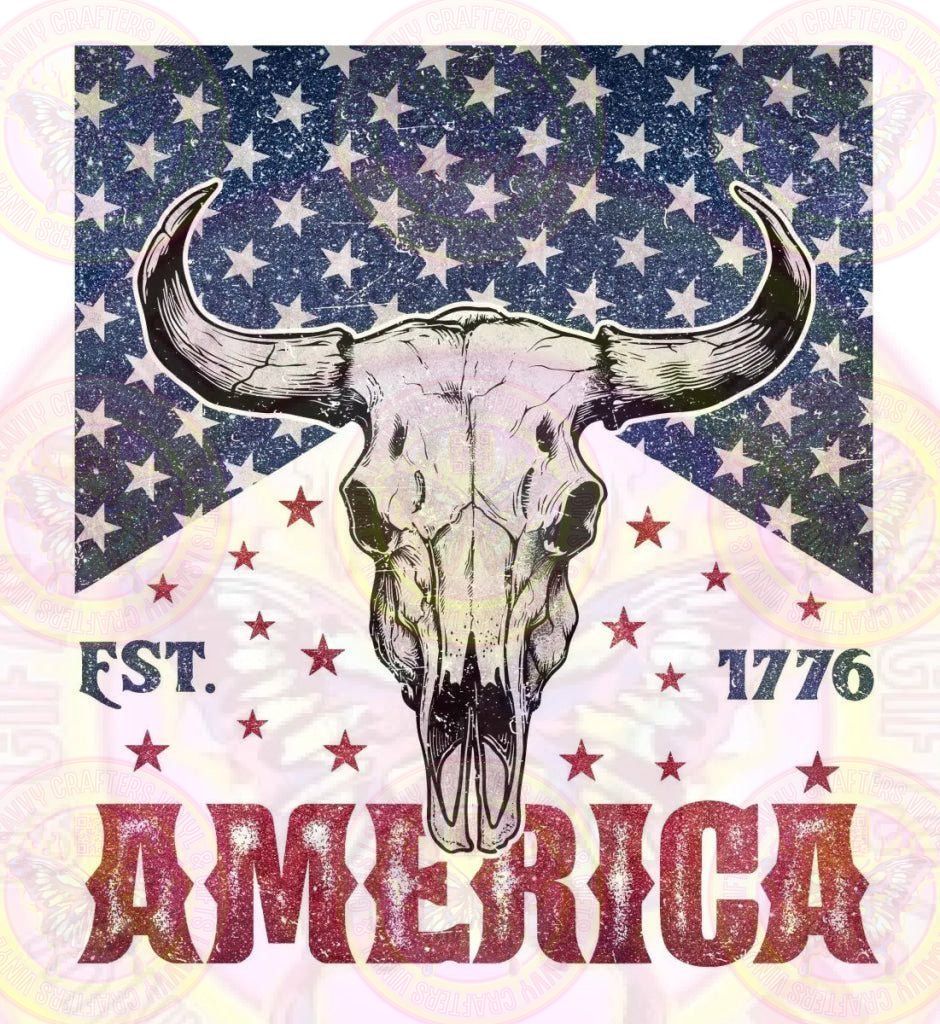 America Est. 1776 Skull - Savvy Crafters Vinyl & Gifts