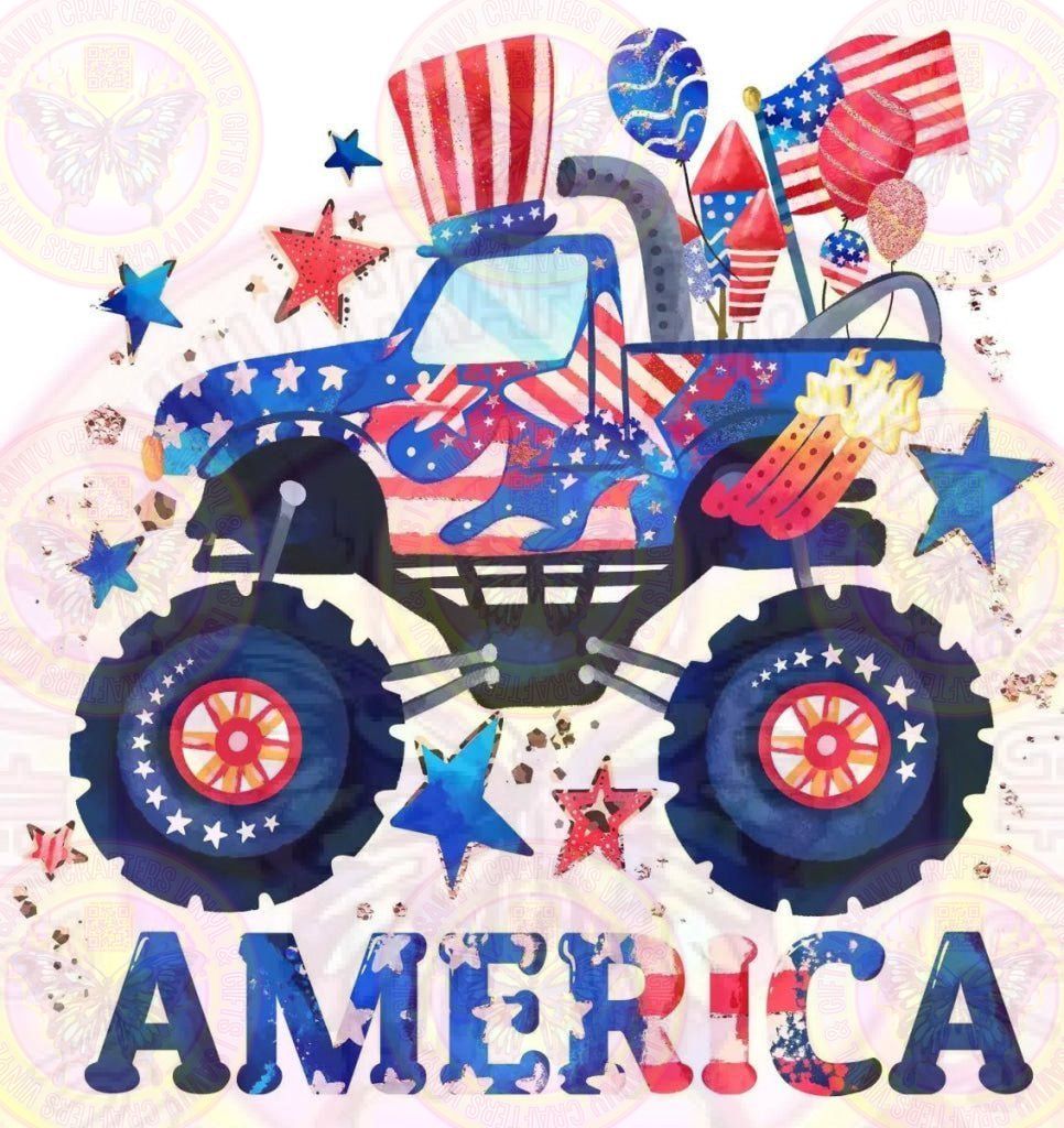 America Monster Truck - Savvy Crafters Vinyl & Gifts