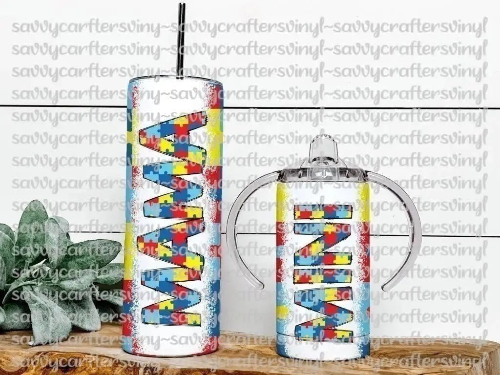 Autism Mama 20oz Tumbler Wrap - Savvy Crafters Vinyl & Gifts