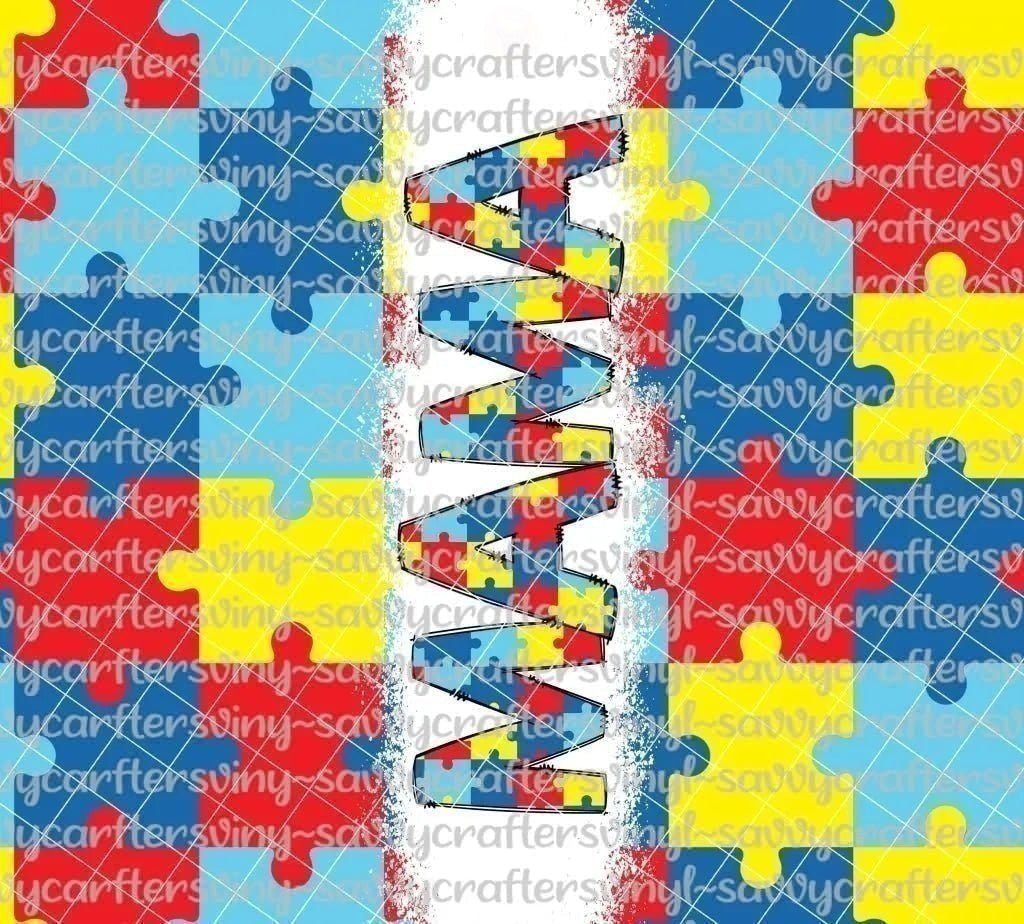 Autism Mama 20oz Tumbler Wrap - Savvy Crafters Vinyl & Gifts