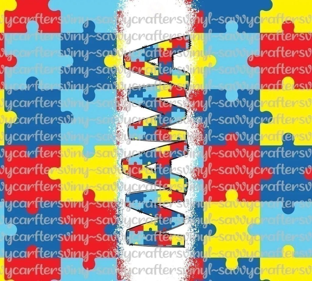 Autism Mama 20oz Tumbler Wrap - Savvy Crafters Vinyl & Gifts