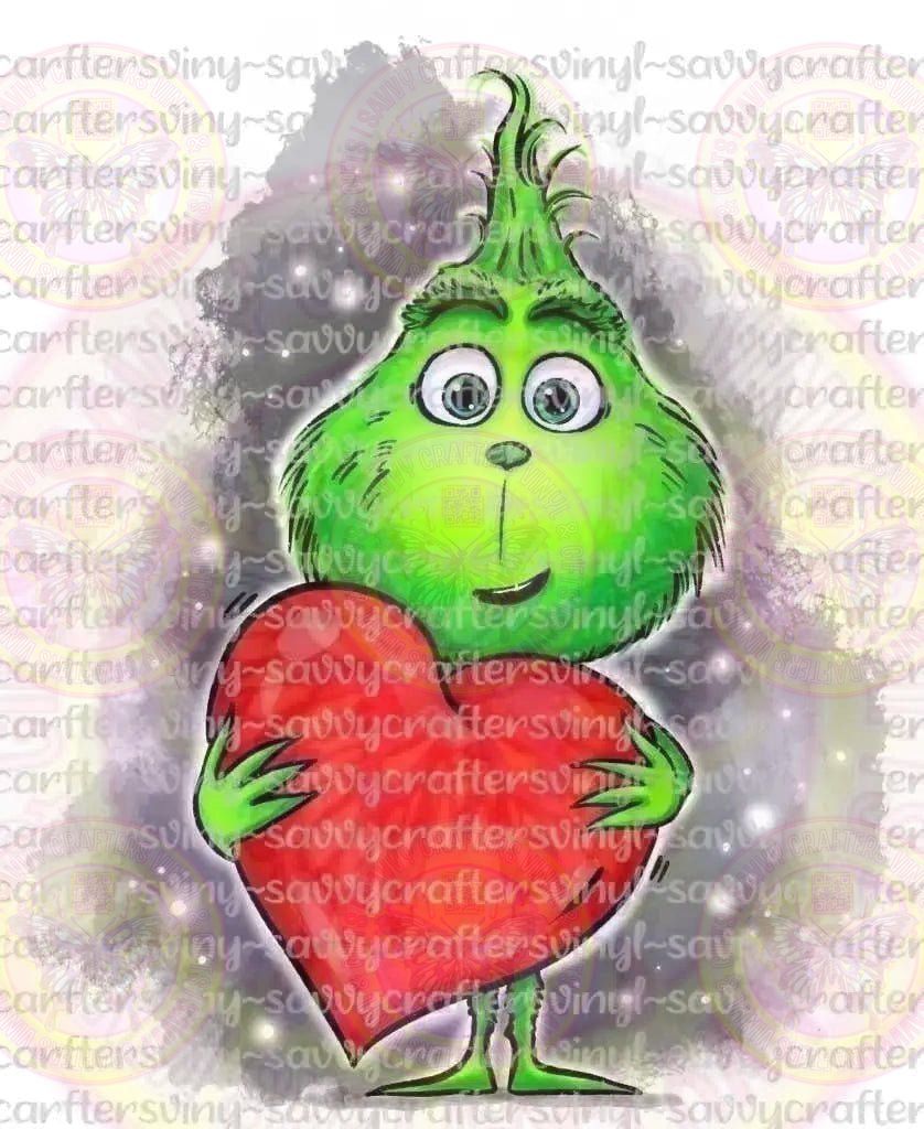Baby Grinch Heart - Savvy Crafters Vinyl & Gifts