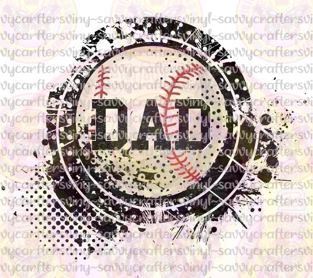 Baseball Dad Distressed - Savvy Crafters Vinyl & Gifts