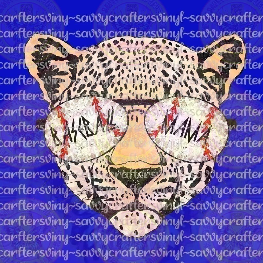 Baseball Mama Leopard - Savvy Crafters Vinyl & Gifts