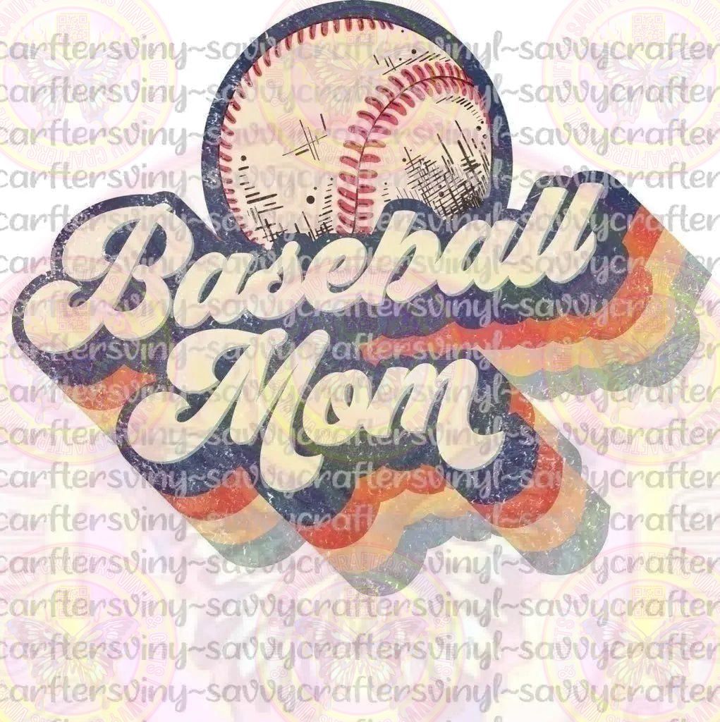 Baseball Mom Retro - Savvy Crafters Vinyl & Gifts