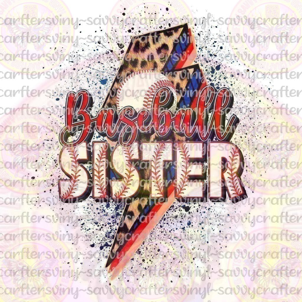 Baseball Sister Splatter - Savvy Crafters Vinyl & Gifts