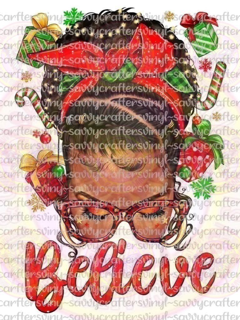 Believe Afro Messy Bun - Savvy Crafters Vinyl & Gifts
