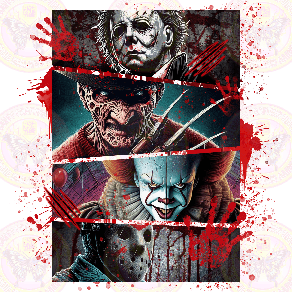 Blood Splatter Cinematic Slideshow - Savvy Crafters Vinyl & Gifts