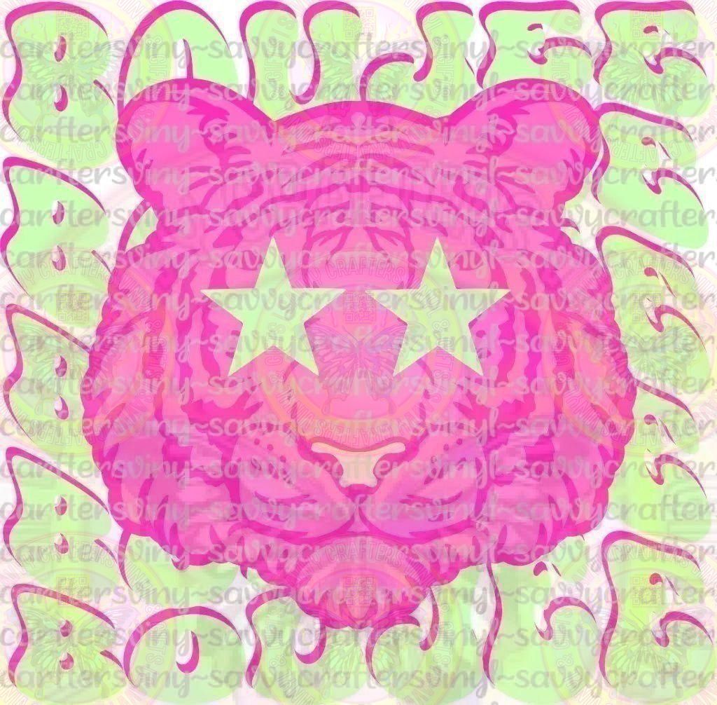 Boujee Tiger Pink - Savvy Crafters Vinyl & Gifts