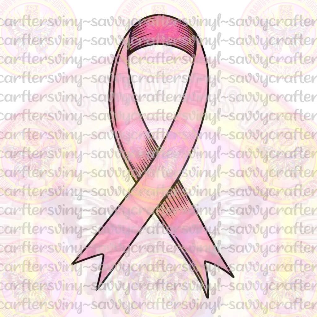 Breast cancer Plain Ribbon Illustration - Savvy Crafters Vinyl & Gifts