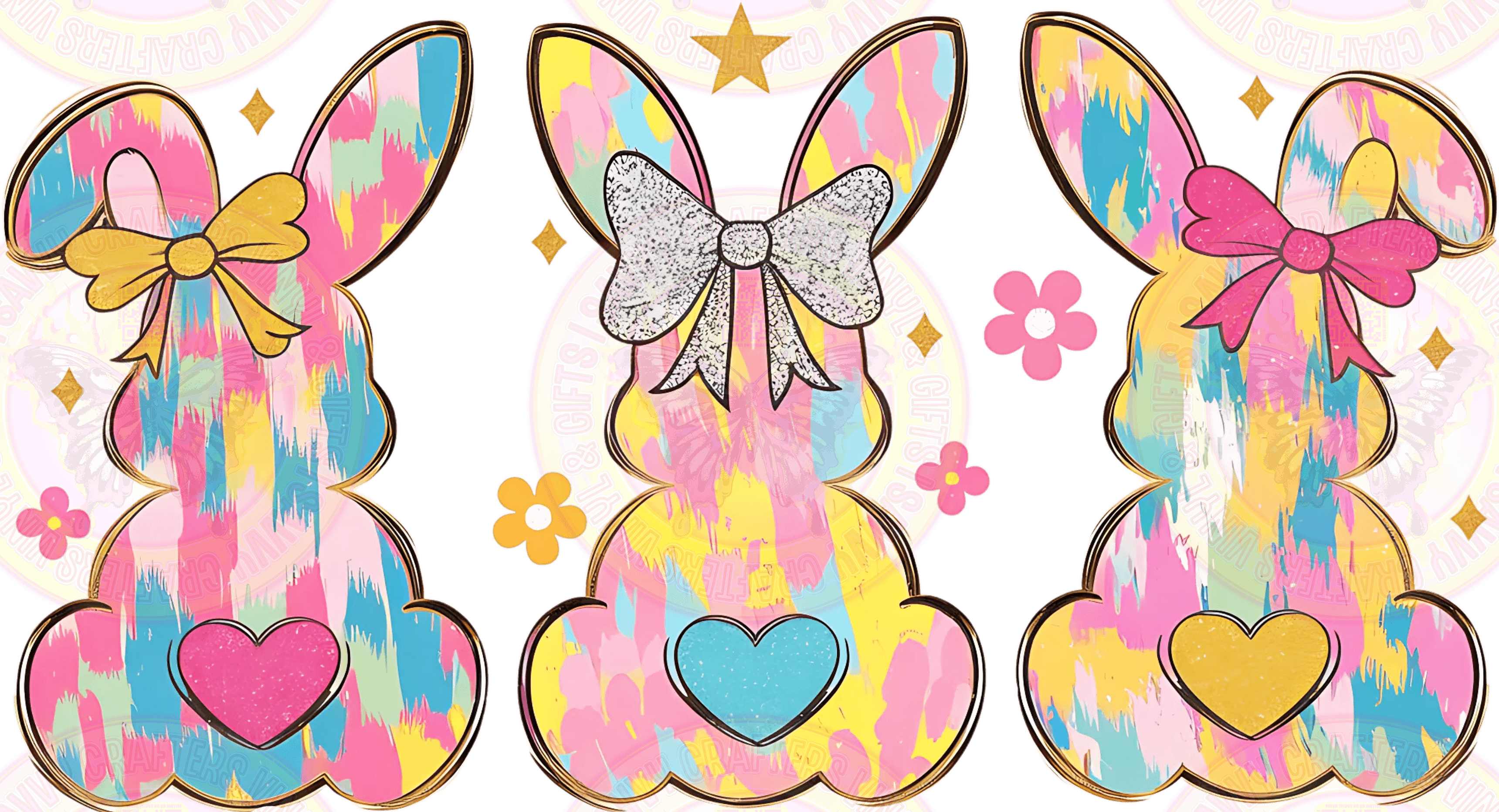 Brush Stroke Bunnies - Savvy Crafters Vinyl & Gifts