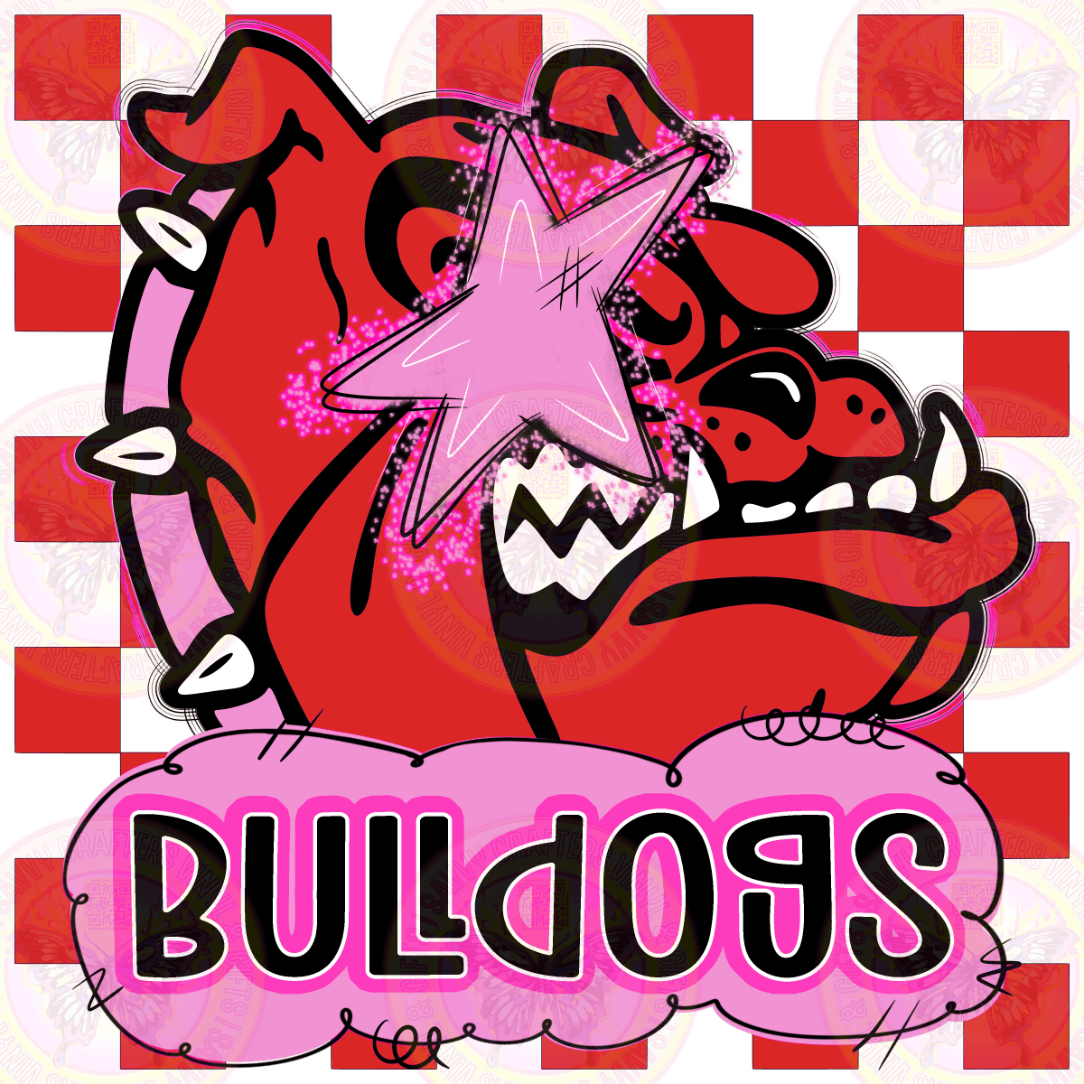 Bulldogs Preppy Star Eye - Savvy Crafters Vinyl & Gifts
